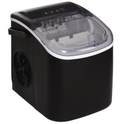 HOMCOM Countertop Ice Maker | 12kg/Day, Portable — Black
