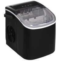 Machine à glaçons de comptoir HOMCOM | 12kg/jour, portable — noir