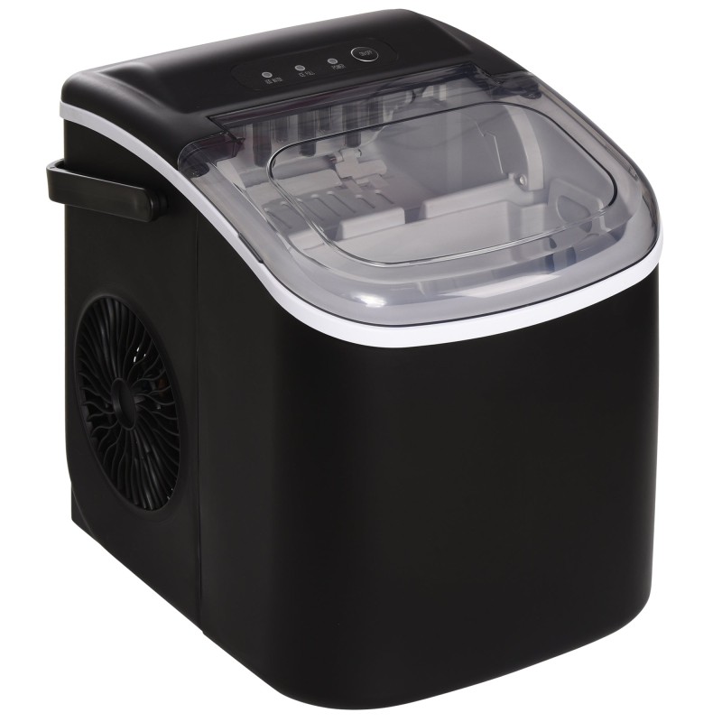 HOMCOM Tisch-Eismaschine | 12kg/Tag, tragbar - Schwarz