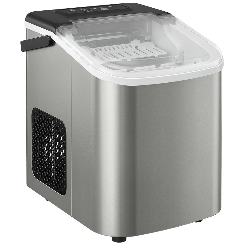 HOMCOM benkeplate ismaskin | 12kg/dag, 2 isbitstørrelser