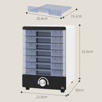 HOMCOM Sieben Tablett, 40-70°C Lebensmittel-Dörrgerät - Weiß