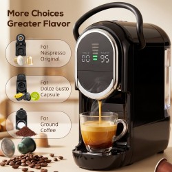 Macchina da caffè a capsule HOMCOM | Nespresso, Dolce Gusto e macinato