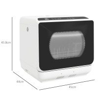 Lavavajillas de sobremesa HOMCOM de seis programas - Blanco