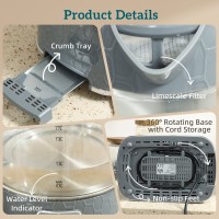 HOMCOM Vannkoker & 2-Skive Brødrister Sett | Kalkfilter — Grå