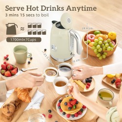 HOMCOM Retro 3000W Set Bollitore e Tostapane - Grigio