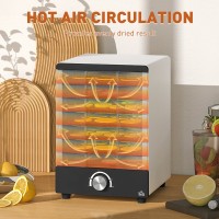 HOMCOM Sette Vassoi, 40-70°C Disidratatore Alimentare - Bianco