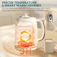HOMCOM Polished Retro 40-100°C Kettle and Toaster Set - Cream