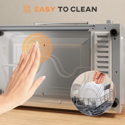 HOMCOM 9L Miniovn & Grill | Toasterovn, Timer, 750W — Sort