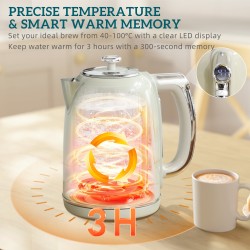 HOMCOM Retro Pulido 40-100°C Hervidor y Tostadora Set - Gris