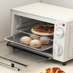 HOMCOM 9L Mini Four & Gril | Four grille-pain, Minuterie, 750W — Noir