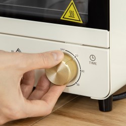 HOMCOM 15L Mini Oven & Grill | 1000W, 60–230°C, Timer — Cream