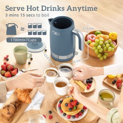 HOMCOM Sleek Textured Vattenkokare och Brödrost Set - Blå