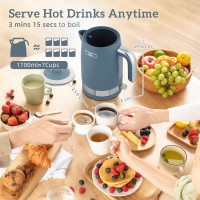 HOMCOM Sleek Textured Vattenkokare och Brödrost Set - Blå