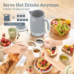 Set bollitore e tostapane HOMCOM elegante con texture - Grigio
