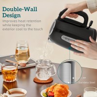 HOMCOM Enkel Poleret Brødrister og Kedelsæt - Sort