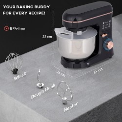 HOMCOM Standmixer | 5L, 1400W, 6 Geschwindigkeiten — Schwarz