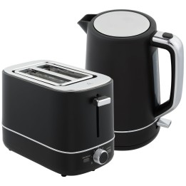 HOMCOM Kettle & 2-Slice Toaster Set | Fast Boil — Black