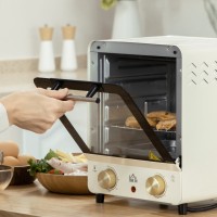 HOMCOM 15L Mini-Backofen & Grill | 1000W, 60–230°C, Timer — Creme