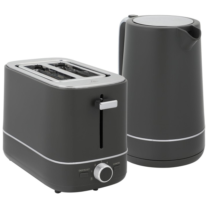HOMCOM Kettle & 2-Slice Toaster Set | Fast Boil — Black