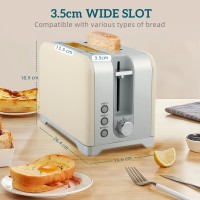 Ensemble grille-pain et bouilloire rétro HOMCOM - Crème