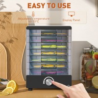 HOMCOM Sette Vassoi, 40-70°C Disidratatore Alimentare - Bianco