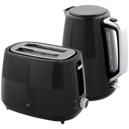 HOMCOM Kettle & 2-Slice Toaster Set | Fast Boil — Black