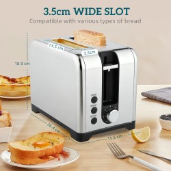 Ensemble grille-pain et bouilloire HOMCOM simple poli - Ton argenté