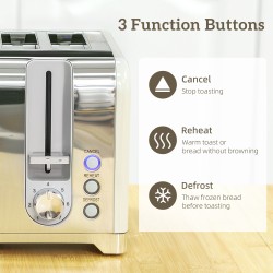 HOMCOM Retro 3000W Kettle and Toaster Set - Grey