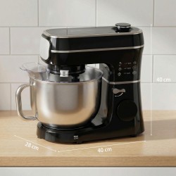 HOMCOM Røremaskine | 6L, 1400W, 11 Hastigheder, LED — Sort