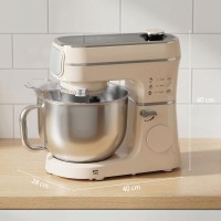 Batteur sur socle HOMCOM, 6L 1400W Robot pâtissier à tête inclinable avec 11 vitesses, puls