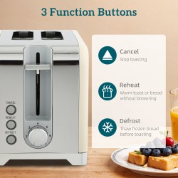 Set Retro de Tostadora y Hervidor HOMCOM - Crema