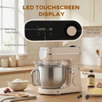 HOMCOM Standmixer, 6L 1400W Klappkopf-Küchenmaschine mit 11 Geschwindigkeiten, Puls