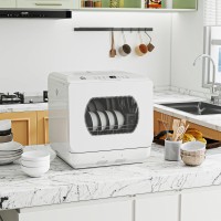 HOMCOM Tischgeschirrspüler mit eingebautem 6L Wassertank, Mini-Tisch