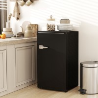 HOMCOM 85L Retro Under-Counter Fridge | Chiller — Black