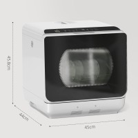 HOMCOM Table Top Dishwasher with Built-in 6L Water Tank, Mini Countert
