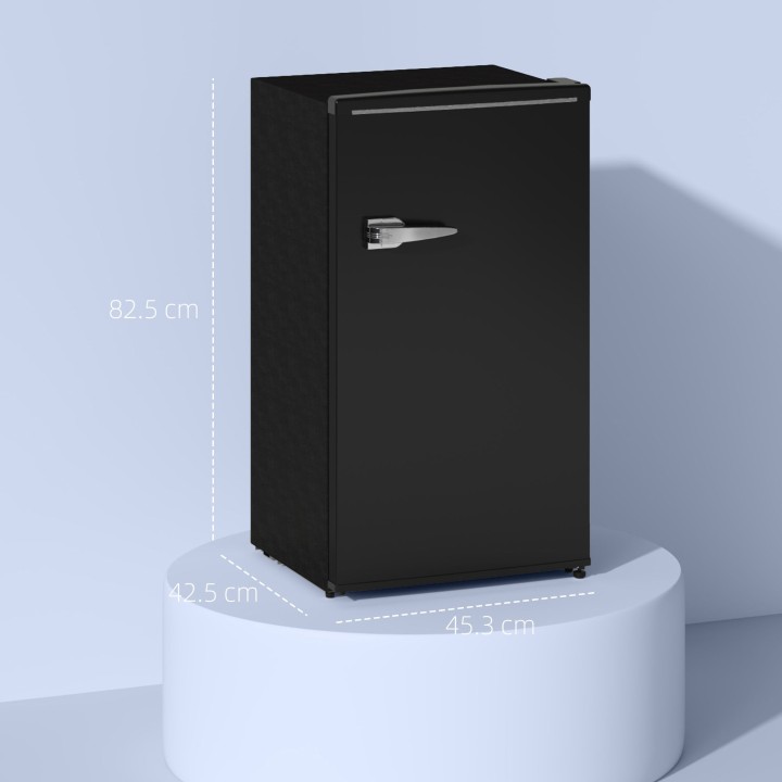 HOMCOM 85L Retro Under-Counter Fridge | Chiller — Black