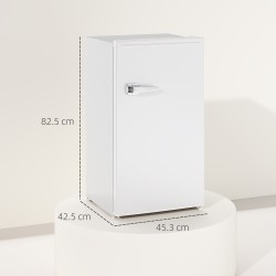 HOMCOM 85L Retro Under-Counter Fridge | Chiller — White