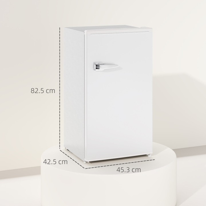 HOMCOM 85L Retro Under-Counter Fridge | Chiller — White