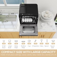 HOMCOM Table Top Dishwasher with Built-in 6L Water Tank, Mini Countert