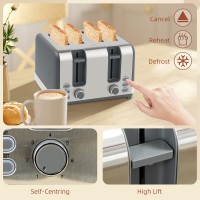 Set Bollitore e Tostapane con Pannello in Acciaio Inox HOMCOM - Grigio