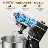 HOMCOM Stavmixer | 6L, 1400W, 11 Hastigheter, LED — Svart