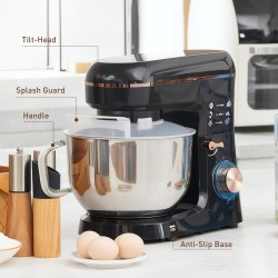 HOMCOM Standmixer | 5L, 1400W, 6 Snelheden — Zwart