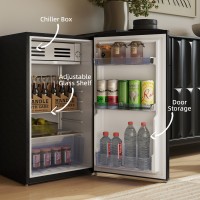 HOMCOM 85L Retro Under-Counter Fridge | Chiller — Black