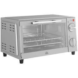 HOMCOM 9L Mini Four & Gril | Four grille-pain, Minuterie, 750W — Noir