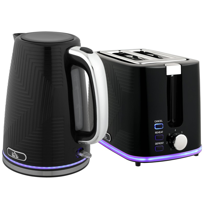 Set bollitore e tostapane moderno HOMCOM - Nero