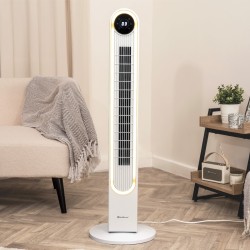 Rediffusion Halo 42" Digital Tower Fan | White