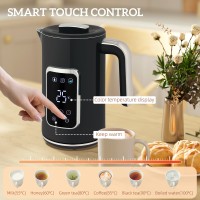HOMCOM Kosketusnäytöllinen vedenkeitin ja leivänpaahdin - musta