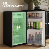 HOMCOM 85L Retro Under-Counter Fridge | Chiller — Black