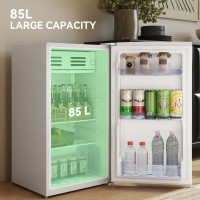HOMCOM 85L Retro Under-Counter Køleskab | Køleboks — Hvid