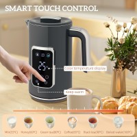 HOMCOM Kosketusnäytöllinen vedenkeitin ja leivänpaahdin - Harmaa